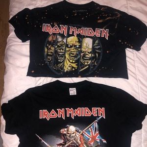 2 Iron Maiden Band tees
